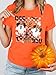 Halloween Shirts for Women Magical Halloween Tshirt Cute Ghost Graphic Tees Spooky Season Casual Short Sleeve Fall Tops Orange