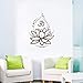 Tatuajes De Pared De Vinilo De Lotus Creativo Om Sign Vinilo Pegatinas De Pared Yoga Meditación Tatuajes Murales Sala De Estar Decoración Del Hogar Interior56X80Cm