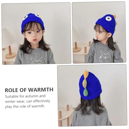 1pc Boys and Girls Knitted Warm Hat Chic Cartoon Dinosaur Design Cozy Beanie for Cold Weather Stretchable Fit for Winter Wear3