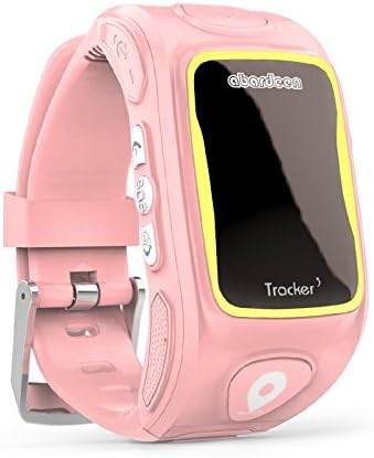 ABARDEEN Smart Kid Safe 2G GSM GPS Locator Tracker SIM For Children Anti-Lost Smartwatch Phone SOS Smart Watch for iOS Android (KT01W-Pink)