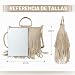 Imagen de EVEOUT Bolso Bandolera con borlas para Mujer Bolso con borlas Moda Bolso con Flecos Bolso de Mano de Estilo Sencillo Bolsos de Hombro niñas
