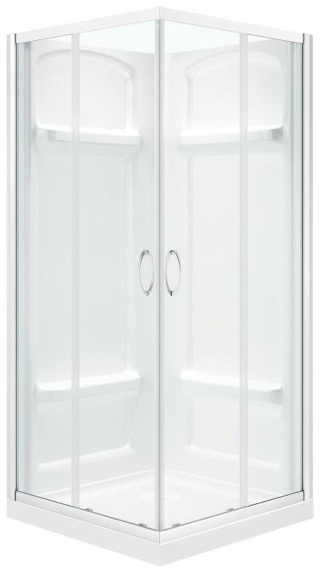 OVE Decors Breeze 36x36 inch Sliding Shower Kit Clear Chrome