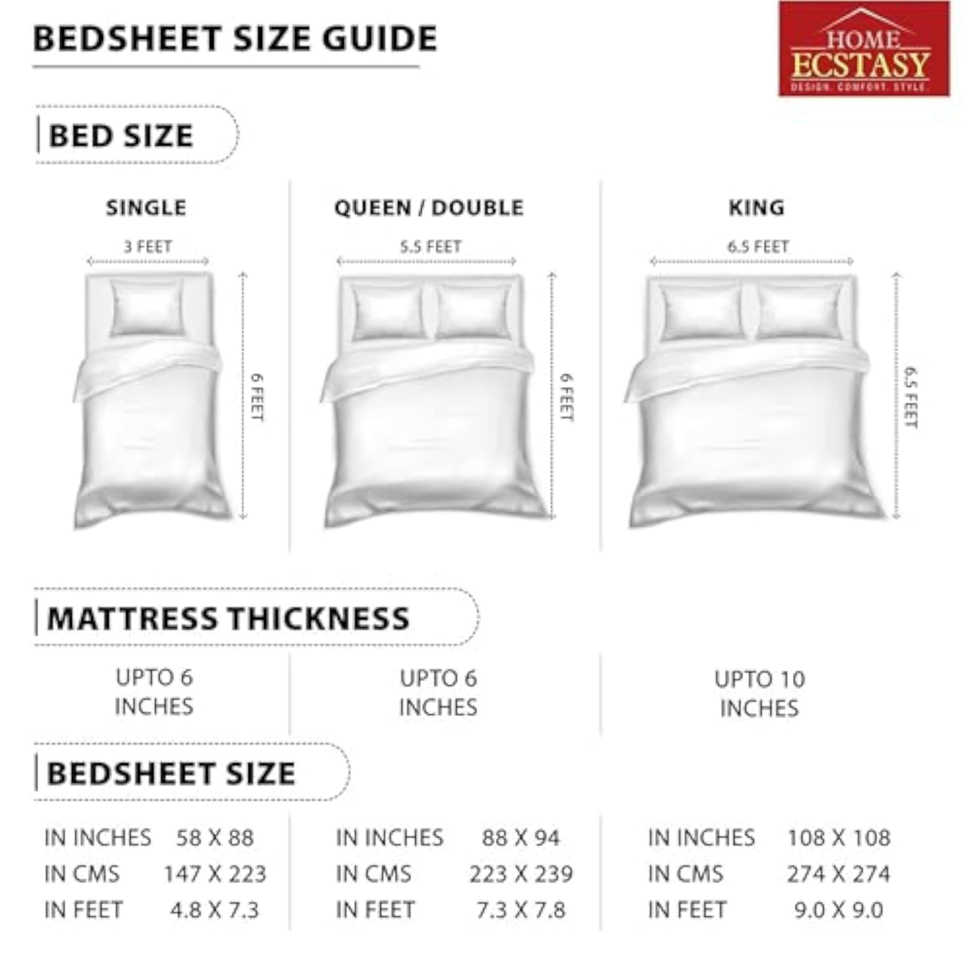100% Cotton Double Bedsheet with 2 Pillow Covers, Light Blue