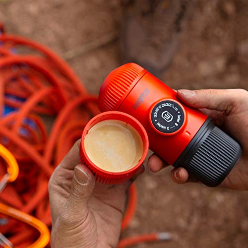 Wacaco Nanopresso Portable Espresso Maker Bundled With Protective Case, Mini Travel Coffee Machine, Perfect For Camping, Travel Thanksgiving Christmas Coffee Present (Elements Lava Red) #TOP3