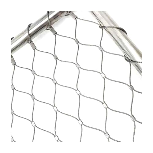 Filet en câble d'acier polyvalent maille métallique de sécurité pour jardin et balcon - 2