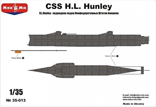 Miniatura 5 de Micro Mir ***Submarino Confederado CSS H.L. Hunle 135 35-013