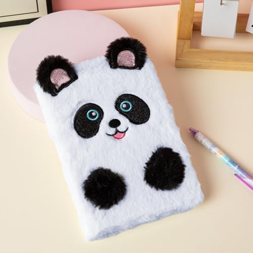 Carnet doudou A5 journal panda peluche pour dessin écriture