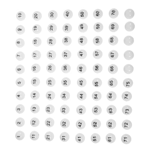 WOONEKY 75pcs Raffle Balls Plastic Lottery Balls Party Game Accessories Resistance