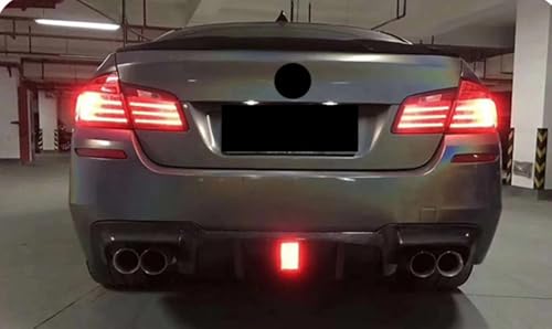 Difusor trasero con luz LED para BMW Serie 5 F10 F11 F18 Sport 2010 a 2016 con look de alerón 2