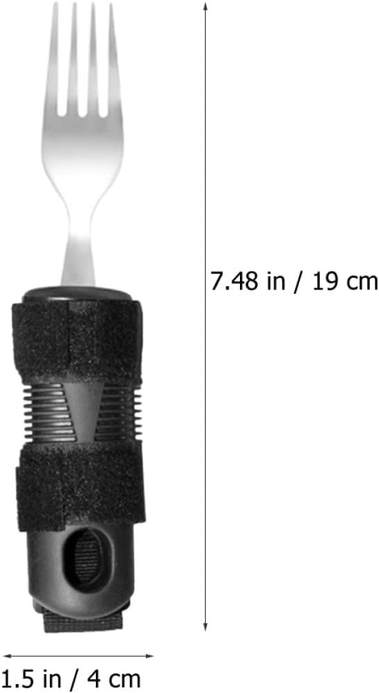 VICASKY Elderly Adaptive Anti-Skid Fork with Thick Handle Tremble Proof Portable Tableware for Disabled and Senior Daily Feeding Aid