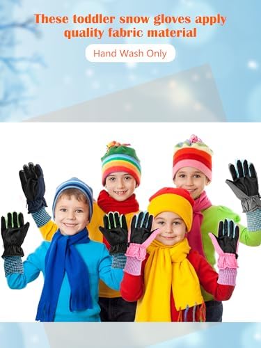 5 Pairs Kids Winter Snow Gloves Waterproof Ski Gloves Warm Windproof Glove for Boys Girls Skiing Skating Outdoor — 사진 7