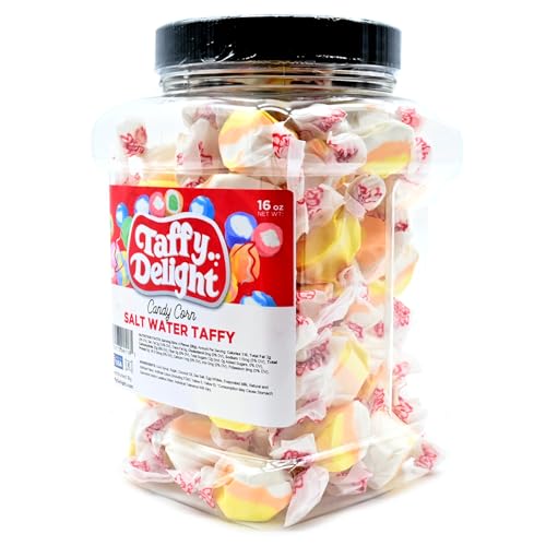 Taffy Delight Salt Water Taffy Candy Corn 16oz Jar - image 4
