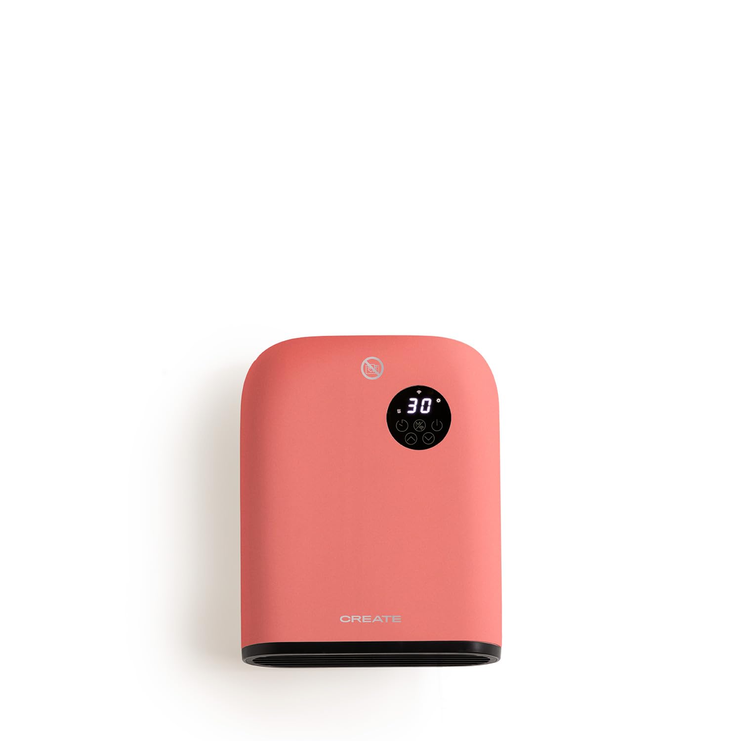 CREATE/WARM WALL/Riscaladore a parete o da pavimento con Wifi terracotta/Controllo tramite app, ambienti fino a 20m², rilevamento finestre aperte, antiribaltamento, 3 modalità, LCD, 2000W