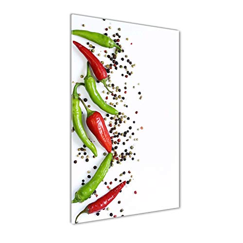 Impression sur Verre Acrylique Tulup 60x120 cm - Tableau Mural Piments Rouges - 2
