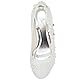 Emily Bridal Brautschuhe Frauen Seide wie Satin Stämmiger Absatz Absatzschuhe mit Stich Spitzen Blume Kristall Perle, Elfenbein, 38 EU (5 UK)