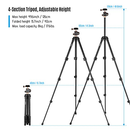 Andoer Treppiede Fotocamera Portatile 126cm /