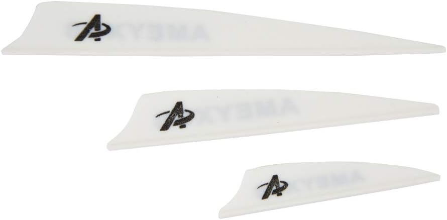 AMEYXGS 50 Pack Vanes Rubber Feather 2/3/4inch Arrow Feather Plastic Arrow Vane for DIY Hunting Archery