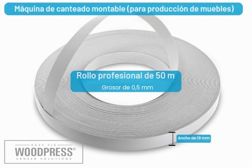 Cinta de melamina gris perlado de 19 mm en rollo de alta densidad 3