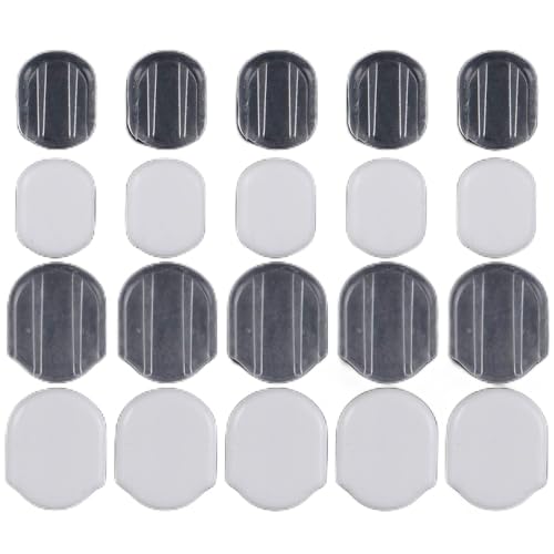 64Pcs Clip-on Earring Pads Silicone Clip Earring Pads Comfort Earring Cushions for Clips on Earrings, 2 Size, White, Clear
