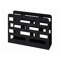 HAKU Möbel Krantenrek wit, metaal - Maat: B 35 cm x H 26 cm x D 10 cm, Stijl: Modern