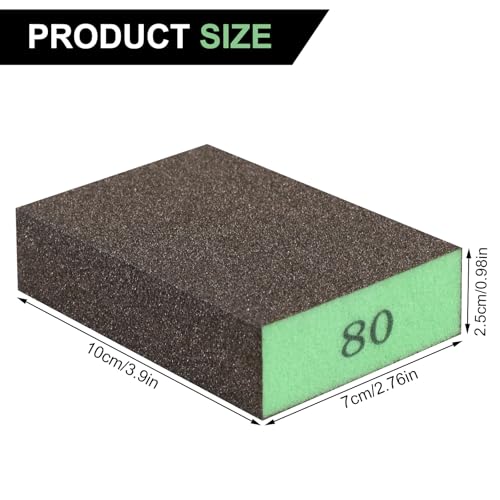 Image of Romeda 8-Pack Sandpaper Block, 80 Grits Washable and Reusable Handmade Sanding Sponge, Drywall Sandpaper Blocks for Wooden Drywall Sheetrock and Metal Glazing