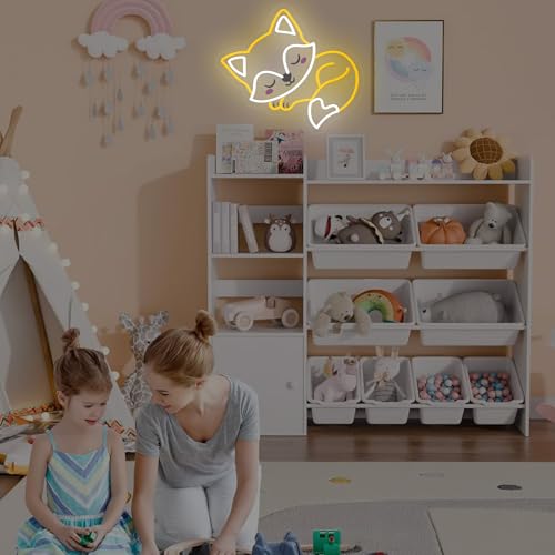 Image of Fox Neon Sign, USB Powered LED Light for Room Decor | Cute Animal Wall Decor for Bedroom, Kids Room, Game Room, Party Decoration and Fox Lovers Gift