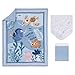 Disney Finding Nemo Cutest Little Catch Light Blue, Orange, and Navy 3 Piece Nursery Crib Bedding Set - Comforter, Fitted Crib Sheet, and Crib Skirt