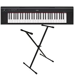 Yamaha NP-12 Piano numérique avec support en X Noir - Les Beatles, Paul McCartney, John Lennon, RIngo Starr, George Harrison