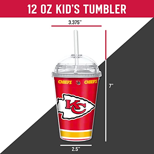 Image of Rico Industries NFL Football Rookie of The Year 12oz Acrylic Tumbler, Youth Tumbler with Swirly Straw