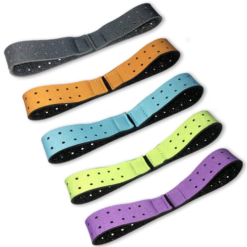 MaehSab 5 Pcs Replacement Armband Strap Heart Rate Monitor Band Soft Compatible with OTF, Orange Theory Fitness Adjustable Armband Strap (0.8 x 14.2 Inch)