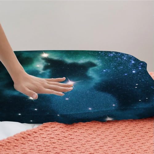 Housse de couette 90x190 étoiles vertes microfibre douce lavable machine - 7