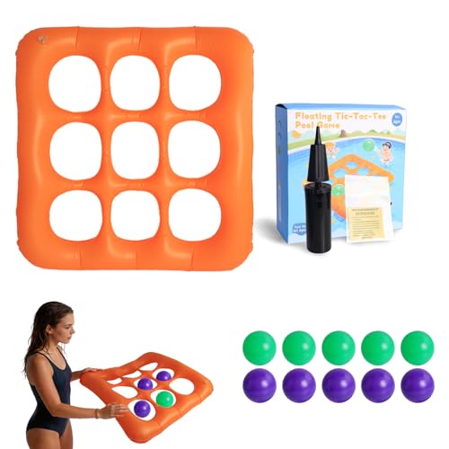 Jeu de morpion gonflable et flottant pour animation de piscine et plage