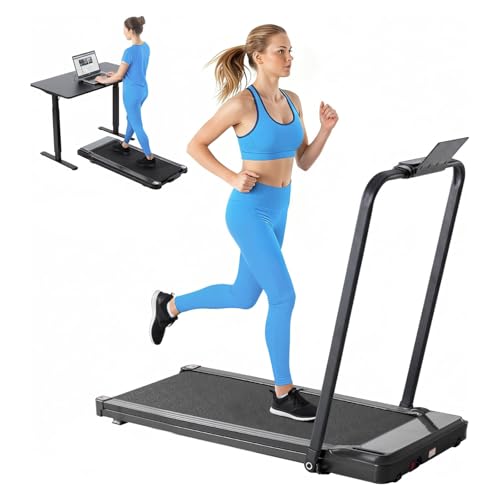 Image of Walking Pad Treadmill, 3 in 1 Portable Under Desk Treadmills for Home Small Space, Quiet Compact Folding Treadmill with Remote Control, 320 LBS Capacity