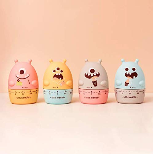 Red Dollar Mechanical Cute Kitchen Timer, Christmas Holiday New Year Gift 60-Minute Wind Up Dial Rotating Countdown Reminder No Batteries Loud Ring Cooking Time Management(Bluem) #TOP5