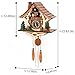 Cuckoopro Cuckoo Clock, Germany Black Forest Style Wooden Pendulum Quartz Wall Clock, Volume Control, Night Silent, Gift Package, Professional Service