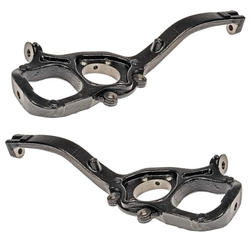 Image of Detroit Axle - AWD 2pc Front Steering Knuckles for 2012-2014 Chrysler 300 Dodge Charger Steering Knuckles Assembly 2013 Replacement