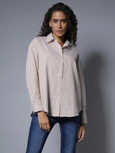 Image of HIGH Star Women's Cotton Boxy Fit HSWSHW23508 S2 Shirts