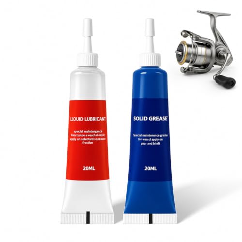Fishing Reel Oil Fishing Reel Grease Maintenance Oil & Grease Set Long-Lasting Lubrication Set for All Types of Fishing Reels(1Set)