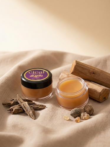 Image of CIEAL Solid Perfume Set of 6 Master Collection (Chempakam, Mysore Sandal, Sandal Saffron, D'Flora, Kalabham & Kasturi) | Alcohol-Free Long Lasting Solid Cologne | Pocket Size Travel-Friendly Perfume for Men & Women | Floral Woody Fragrance Gift Set