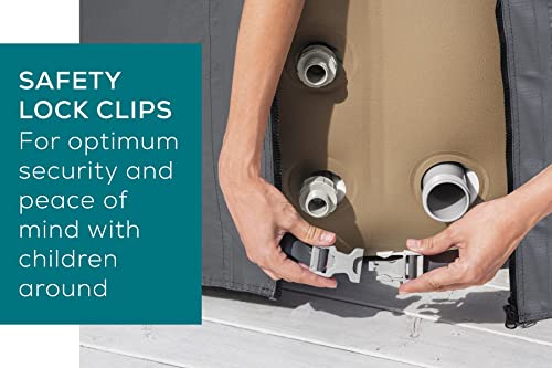 Bestway LAY-Z-SPA Xtras EnergySense Plus Thermo-Komplettabdeckung Ø 216 x 80 cm, rund, Dunkle Alabaster-Optik