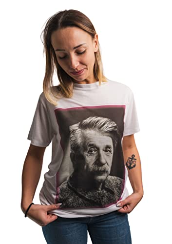 T-shirt Einstein Circle pour un style urbain décontracté en jersey blanc XL
