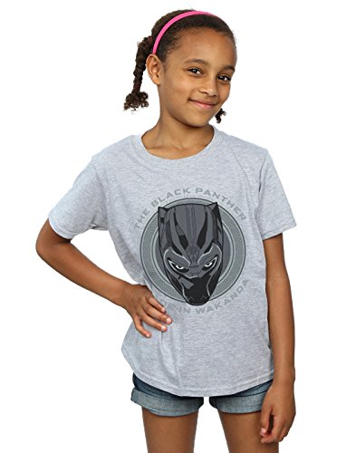 Marvel Girls Black Panther Made in Wakanda T-Shirt Sport Grey 7-8 Years