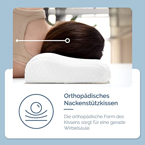 Bambus-Kissen DOSCI mit Memory Foam und atmungsaktivem Bezug