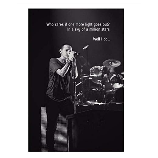 Kanvasmålning väggkonst Chester Bennington anpassad Poster Sovrum Studie Hoom Decor Singer Figur Målning 40 × 60 utan ram