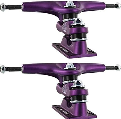 ANTWHEEL Sidewinder II Trucks Double Kingpin Noir Pour Longboard, Skateboard & Surf Skate - 17,8 Cm Cintre 24,7 Cm Axe (Lot De 2) + Matériel Gratuit