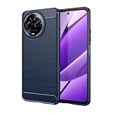 Topme Custodia in Silicone per Realme 11 5G (6.72" Inches), [custodia per Telefono in Stile Spazzolato] - Blu