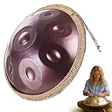 【Processo Di Sintonizzazione Manuale】: Forgiatura manuale + sintonizzazione con controllo di precisione della temperatura per un suono superiore come 9/10/12 Note Handpan D Minor Kurd; Tocco manuale preciso per personalità acustica e calore unici (nessuna sensazione industriale) come strumento curdo Handpan in re minore e strumento Handpan a percussione armonica
