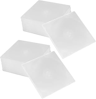 Veemoon 40 Pçs Estojo De Dvd Armazenamento Transparente Capa Fina Organizador De CD Bolsa Quadrada Estojos De CD Transparentes Cds Transparentes Organizador De Armazenamento De CD Caixa