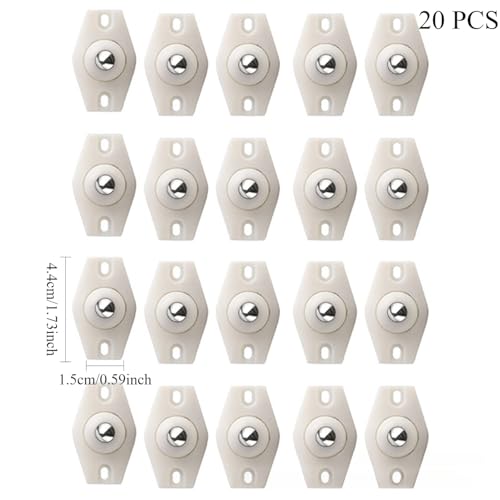 20 unidades Canecas de Basura con Ruedas Giratorias Blanca miniatura 2