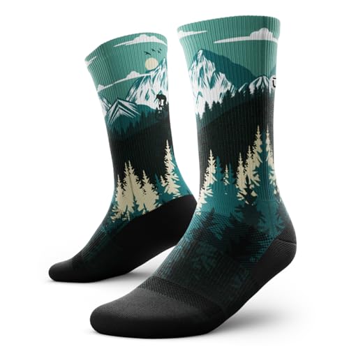 Outway Novelty Crew Socks for Men & Women, Breathable, Moisture-Wicking Athletic Calf Socks with Arch Support